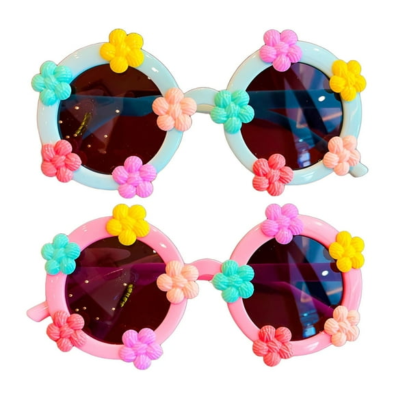 GJX 2Pcs Baby Sunglasses,Uv400 Sun Protection Function Toddler Sunglasses Age 2-4,Comfortable Wear Design Infant Sunglasses,Style1