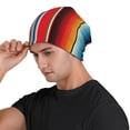 thumbnail image 3 of Easygdp Mexican Serape Blanket Stripes Knit Beanie, Soft Beanie Hat, Daily Beanie in Fine Knit for Women Men Winter, 3 of 7