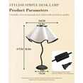 thumbnail image 3 of Bedside Table Lamp, 3 Color Temperatures Petals Desk Lamp Decorative Modern Table Lamps with Lampshade Nightstand Lamps for Living Room, Bedroom, Kids Room and Office, 3 of 10