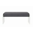thumbnail image 5 of ACME Marah Bench in Charcoal & Clear Acrylic, 5 of 5