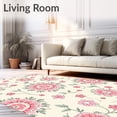 thumbnail image 2 of ODIKA 2'x3' Machine Washable Non-Slip Area Rug, Artisanal Faded Blossom Grandeur Aristocratic Luxe High Traffic Rug with Pad, Pink, 657346, 2 of 8
