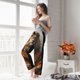 thumbnail image 5 of Balery Jungle Meditating Lion Pantalones de pijama para mujer, pijamas ultraligeros, pantalones de estar por casa-Small, 5 of 6