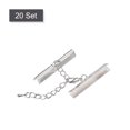 thumbnail image 3 of Unique Bargains 20Sets Ribbon Crimp Clamp Ends with Lobster Claw Clasps & Chain 35mm Silver Tone, 3 of 7