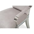 thumbnail image 6 of Michael Amini Melrose Plaza 19.75" Wood/Velvet Dining Arm Chair Gray (Set of 2), 6 of 7
