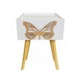 thumbnail image 2 of Buro Infantil Mesa Noche Luz Led Niñas Mariposa Recámara Mate Blanco, 2 of 5