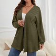 thumbnail image 4 of Women's Sweater Cardigan Lightweight Long Sleeve Open Front Plus Size Cardigan Fall Casual Jackets Fashion Coat, 4 of 6