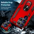 thumbnail image 5 of Case Samsung S23 Phone Case S23 Case with Magnetic Car Kickstand Ring & Shockproof Military Grade Drop Dual Layer Protection Phone Women Girl for Samsung Galaxy S23-Red, 5 of 13