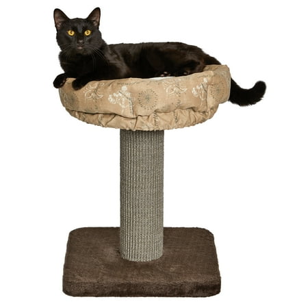 UPC: 0027773026105 | 21.86-Inch Feline Nuvo Terrace Fashionable Cat Tree with Removable Lounging Cat Bed