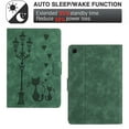 thumbnail image 2 of ELEHOLD Case For Samsung Tab A 9.7 (2015) Kitty Pattern Leather Tablet Case, Slim Back Smart Cover, Auto Sleep/Wake, Full Body Protection, Kickstand，Green, 2 of 9