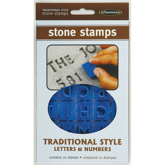 Milestones Mosaic Stone Stamps - Traditional Letters and Numbers