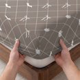 thumbnail image 3 of King Size Fitted Sheet Set - Taupe Brown Halloween 3 Piece Bedding Sets 16" Deep Pocket Fitted Sheet with 2 Pillowcases, Checkered Bat Bow Brushed Microfiber Hotel Luxury Bed Sheets, 3 of 9