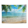 thumbnail image 5 of Chilfamy  Summer Beach Theme Tapestry Wall Hanging Palm Trees Ocean Sea Beach Wave Scenery Wall Art Tropical Nature Tapestry Holiday Home Decor for Bedroom Living Room 40x60inch, 5 of 6