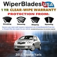 thumbnail image 2 of 2011 Toyota Yaris Beam Wiper Blades Wipers w/1yr Warranty (Set of 3) w/Rear Wiper (WiperBladesUSA), 2 of 5