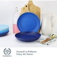 thumbnail image 4 of Homienly Wheat-Straw Deep Dinner Plates, 8-Pack 9 inch, Unbreakable, Microwave & Safe for Dishwasher, Plate Sets and Plastic Dinner Plates for Kitchen, Camping, Picnic and RV, Blue Series, 4 of 7