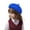 Royal Blue, variant on Classic Kids' Wool French Warm Beret Girl's Artist Hat, 9.5 inches Diameter-Pink