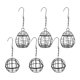 thumbnail image 1 of 6 piezas Decoración del soporte de alimentistas de aves Diseño retro dispensador de alimentos jaulas de cargador de aves colgantes para jardín de, 1 of 7