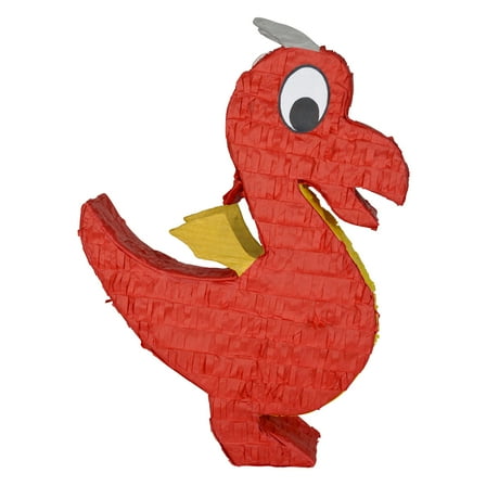 Horned Dragon Pinata, Red, 14in x 21in