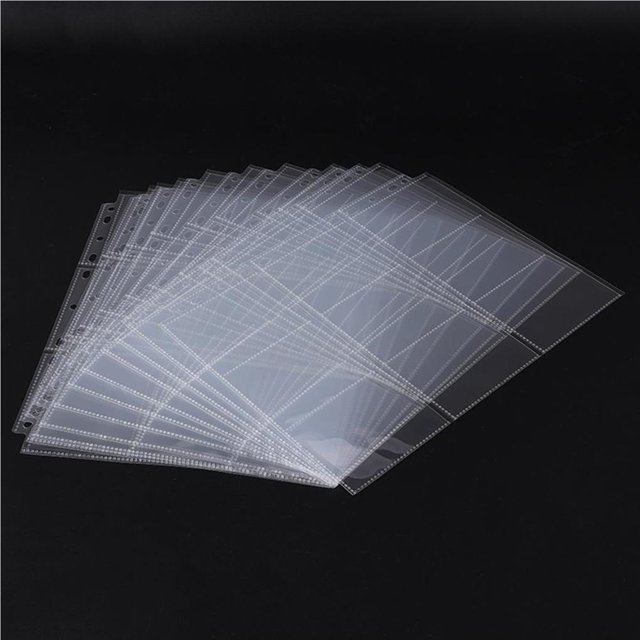 stanreset 20 Pieces Transparent Album Pages Double-sided Collection 9 Pockets Gaming Card Sleeves 3-Ring Cards Holder Sheets Binder