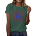 thumbnail image 2 of USA Flag Tee Shirt for Women 4th of July Independence Day Gift T Shirt Casual Short Sleeve American Proud T-Shirt Tops, 2 of 6