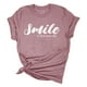thumbnail image 2 of Camiseta informal de manga corta con cuello en V y estampado para mujer - Poliéster y spandex, transpirable, diseño floral - Top de moda para verano/otoño, 2 of 4