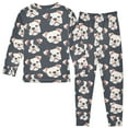 thumbnail image 3 of Christmas Pajamas Cute Repeat Bulldog Dog Cute Comfortable Cotton Two-piece Christmas Pajamas Set, 3 of 7