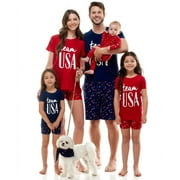Derek Heart Toddler Unisex Team USA Matching Family Pajamas Set, 2-Piece, Sizes 12 Months-5T