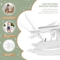 thumbnail image 5 of WestinTrends Malibu 3-Piece Kids Rocking Chair With Cup Holder and Square Side Table Set, White, 5 of 14