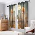 thumbnail image 7 of 2 Panels Set Blackout Curtains Thermal Insulated Sun Protection Room Darkening Drapes for Bedroom Capybara with A Pumpkin, 7 of 7