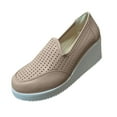 thumbnail image 2 of Moda mujer plataforma Casual cuña talón plano gran tamaño hueco zapatos individuales Wmkox8yii sa2191, 2 of 4