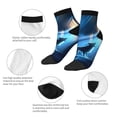 thumbnail image 3 of Goofa A Wolf Barks Out A Window Pattern Non Slip Socks with Grips for Elderly, Crew Socks Yoga Hospital Socks Cushioned Sole Gripper Socks for Men Women, 3 of 5