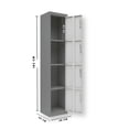 thumbnail image 2 of Locker Metálico Alto de 4 Compartimentos con Puertas y Llave para Almacenamiento Seguro para Oficina, Escuela o Gimnasio, 2 of 8