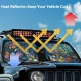 thumbnail image 5 of Uorisanigo Car Sun Shade UV Rays & Heat Protection Accessories for Jeep Wrangler, Foldable Floral Black Cat Windshield Shade for 1997-2017 Jeep Wrangler Rubicon Sahara TJ JK JKU 2/4 Doors, 5 of 7