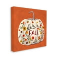 thumbnail image 3 of Hello Fall Patterned White Pumpkin Floral Botanicals Botanical & Floral Graphic Art Gallery-Wrapped Canvas Print Wall Art, 3 of 5