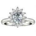 thumbnail image 2 of Star K � Classic Oval 7x5 Lady Diana Halo Genuine White Topaz Ring, 2 of 9