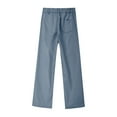 thumbnail image 6 of CheerKidz Boys Girls Fashion Solid Color Casual Straight Leg Pants with Decorative Buckle and Pockets Comfortable Everyday Wear for Kids and Teens(Gray#1,7-8 Years), 6 of 7
