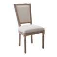 thumbnail image 4 of Armless French Dining Chair Farmhouse Dining Room Chairs Set of 2, Tufted Kitchen Chairs Upholstered Side Chair, Beige, 4 of 8