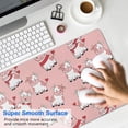 thumbnail image 4 of Long Mouse Pads for Desk,Pink Cow Sweater Pattern Desk Mats on Top Of Desks, Desk Mouse Pad Extra Large with 3mm Non-Slip Base and Stitched Edge for Gaming,Office,Work,Home 31.5"x11.8", 4 of 6