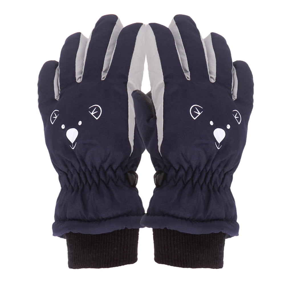 Alian Childrens Gloves Winter Warm New Cartoon Cute Thickened Waterproof Cold-Resistant 