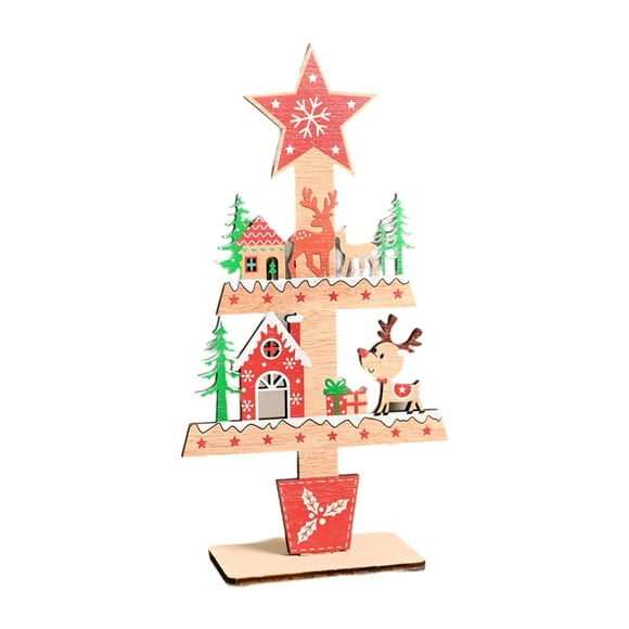 Mesa de Navidad Decoración de Escritorio Festival Independiente Decoración navideña rústica Favor de Fiesta Letrero de Madera Mesa Centro de Estilo E Strade Fareast Limited