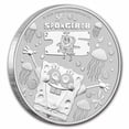 thumbnail image 3 of 2024 TUV 1 oz Silver SpongeBob SquarePants 25th Anniversary $1 BU, 3 of 3