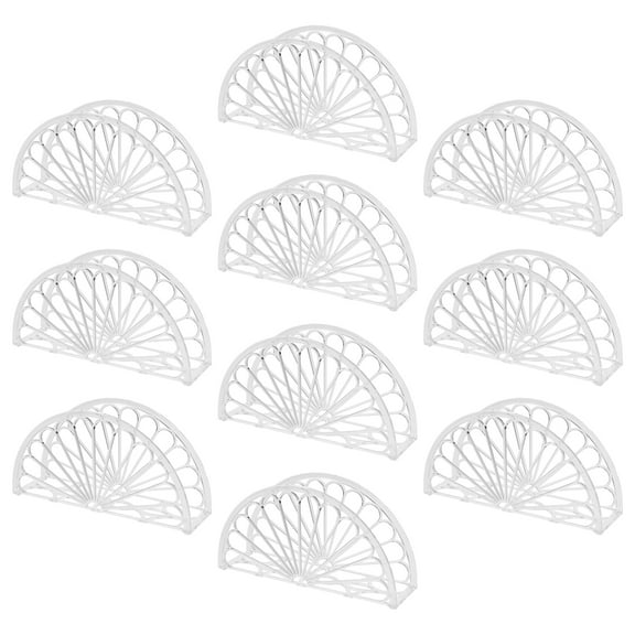OUNONA Set of 10 Clear Plastic Napkin Holders for Table Organization, Serviette Storage, Kitchen and Dining Room Use