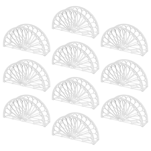 GAXIRE 10 servilleteros de papel transparente con forma de abanico para escritorio