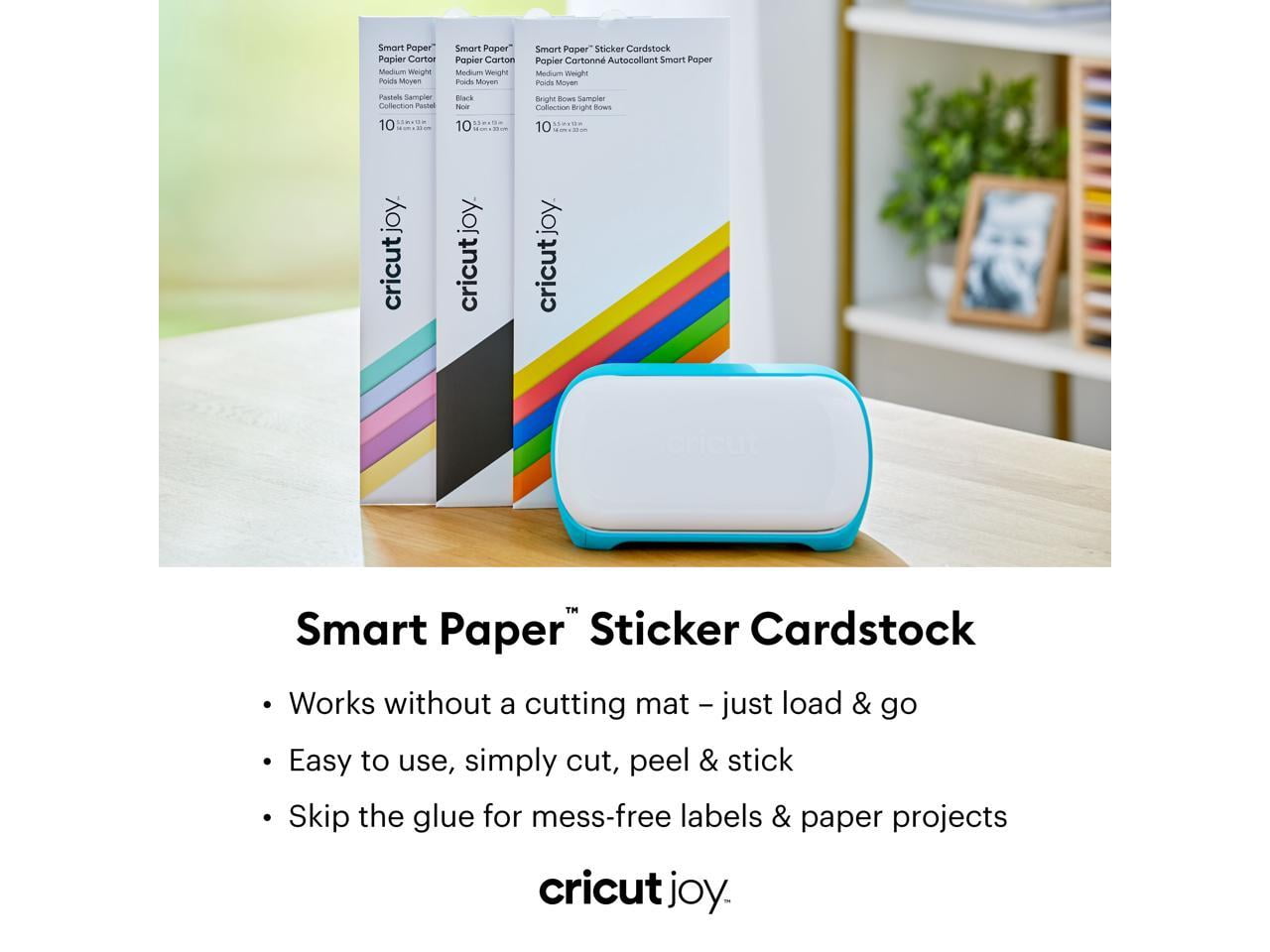 Cricut Joy Smart Paper Sticker Cardstock Black | 10 Sheets 5.5"x13" 2008865