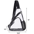 thumbnail image 2 of SIABC-Clear PVC Sling Bag - Stadium Approved Clear Shoulder Crossbody Backpack, 2 of 4