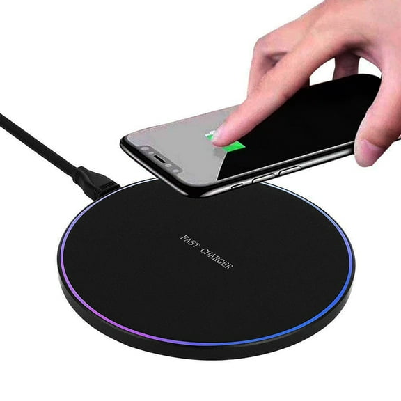 Wireless Charger,Qi 10W Max Fast Wireless Charging Pad Compatible with iPhone 11/11 Pro/11 Pro Max/XS Max/XS/X/8, Galaxy Note 10/Note 10 Plus/S10/S10 Plus/S10E(No AC Adapter)