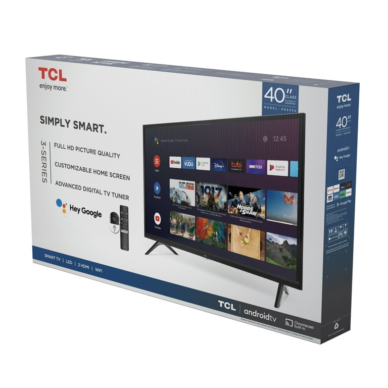TCL 40 Class 1080P FHD LED Android Smart TV 3 Series 40S330 