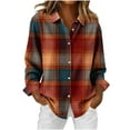 thumbnail image 2 of Horkkom Plaid Shirts for Women Christmas Long Sleeve Button Down Shirts Casual Loose Flannel Shirt XL, 2 of 9