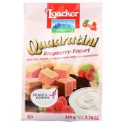 Loacker Quadratini Wafer Cookies Raspberry Yogurt, 7.76 Oz