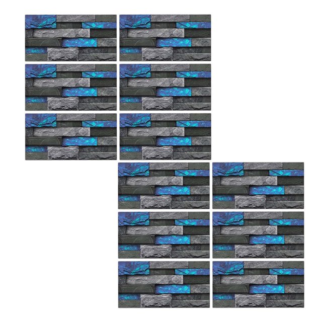 12x de s de imitación, paneles de pared, azulejos de pared de s de imitación rústicos, papel tapiz Vintage para sala gris azul