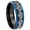 Black And Blue Step Edge, variant on Celtic Knot Heart Step Edge Black And Blue Tungsten Ring 10MM